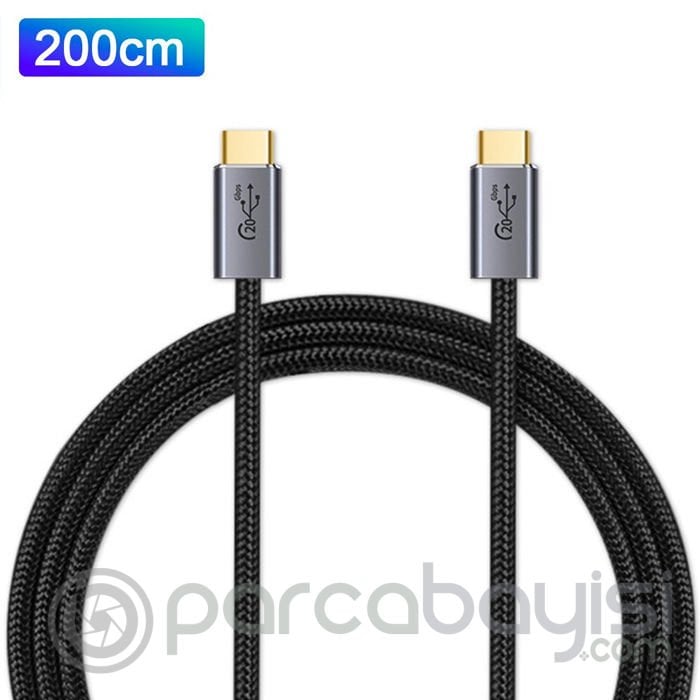 Ally 20Gbps 100W Type-C Macbook 8K Görüntü ve Data Şarj Kablosu 2 Metre