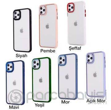Ally iPhone 13 Pro Max 6.7inç Kılıf Parlak Renkli Çerçeveli Ultra Lüx TPU Silikon Kılıf