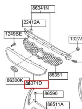 Kia Venga Ön Panjur Nikelaj Çıtası Orjinal | 863521P010