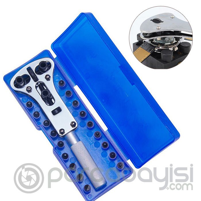 Ally 34mm Çok Amaçlı Arka Kapak Açacağı Saat Tamir Seti 18 Parça Set