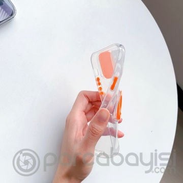 Ally iPhone 12 6.1inç Kılıf Sürgülü Kamera Lens Korumalı Yüzük Standlı Silikon Kılıf