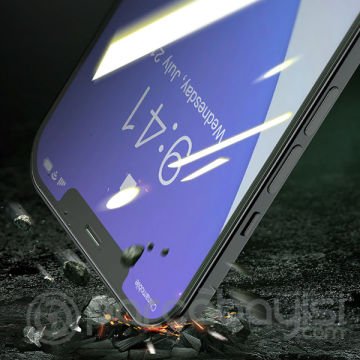 BASEUS İPhone 12 Pro Max 6.7 0.15mm Full Tempered Cam Ekran Koruyucu 2Set Anti-Bluelight