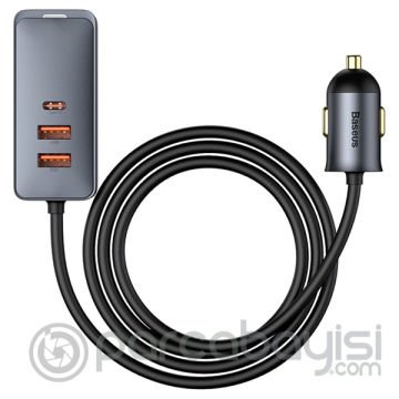 Baseus Share Together PPS 120W 4 Portlu (2 USB+2 Type-C) Hızlı Araç Şarjı 1.5m