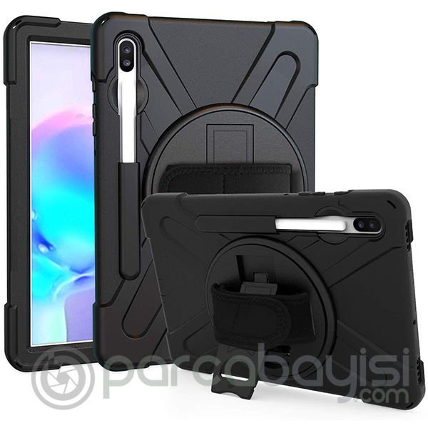 Ally Sm Galaxy Tab S6 10.5 T860 Shockproof 3 Katmanlı Standlı Zırh Kılıf Kalem Yerli