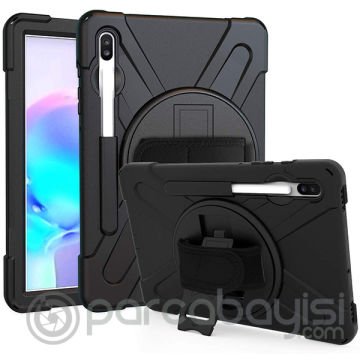 Ally Sm Galaxy Tab S6 10.5 T860 Shockproof 3 Katmanlı Standlı Zırh Kılıf Kalem Yerli