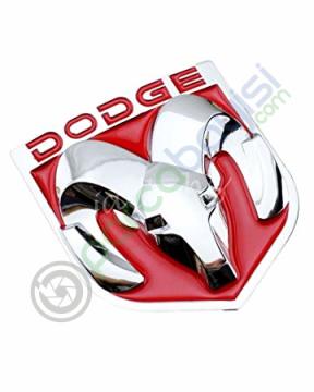 Dodge 3D Metal Sticker Metal Amblem Kırmızı Büyük Boy 8X8.5 Cm