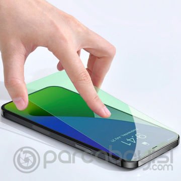 BASEUS İPhone 12 Mini 0.30mm Full Tempered Cam Ekran Koruyucu 2Set Anti-Bluelight