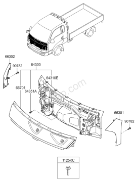 Kia Bongo Ön Panel İç Sacı Orjinal | 643004E350