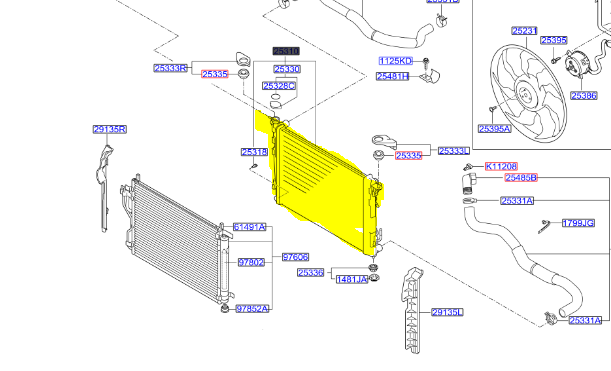 SPORTAGE 2014-2016 Su Radyatör Orjinal | 253102Y501