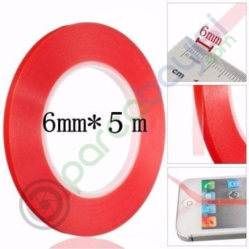 Çift Taraflı Silikon Şeffaf Bant 6Mm X 5 Metre Kaliteli Çift Taraflı Bant