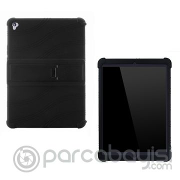 İPad 7 10.2 inch- İPad Air 3 10.5 inch Kılıf Standlı Darbe Emici Silikon Kılıf