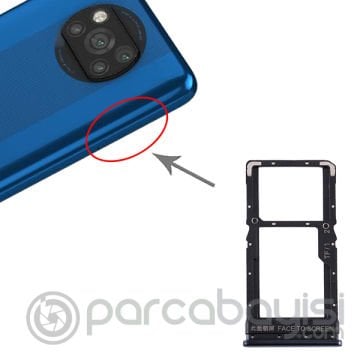 Xiaomi Poco X3 - Poco X3 NFC Sim Hafıza Kart Kapağı Tutucu