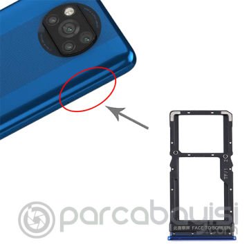 Xiaomi Poco X3 - Poco X3 NFC Sim Hafıza Kart Kapağı Tutucu