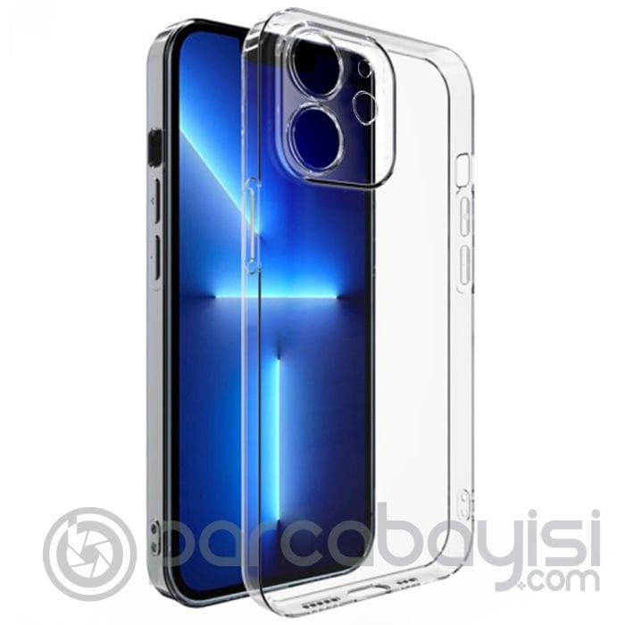 Ally iPhone 12 6.1inç Kılıf Kamera Korumalı Ultra İnce Şeffaf Silikon Kılıf