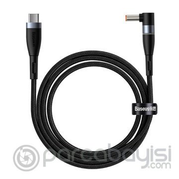 Baseus Zinc Manyetik Type-C to DC Round (5,5x2,5mm) Lenovo Laptop Şarj Kablosu 100W 2m