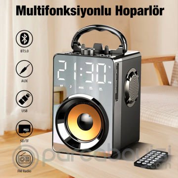 ALLY MC H3 Pro Dijital Saatli Super Bass Bluetooth Hoparlör Subwoofer