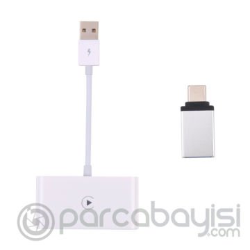 Ally USB+ Type-C iPhone Kablosuz Wireless Carplay Adaptör Çevirici