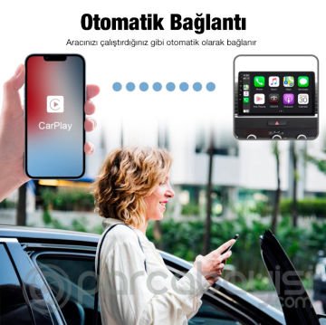 Ally USB+ Type-C iPhone Kablosuz Wireless Carplay Adaptör Çevirici