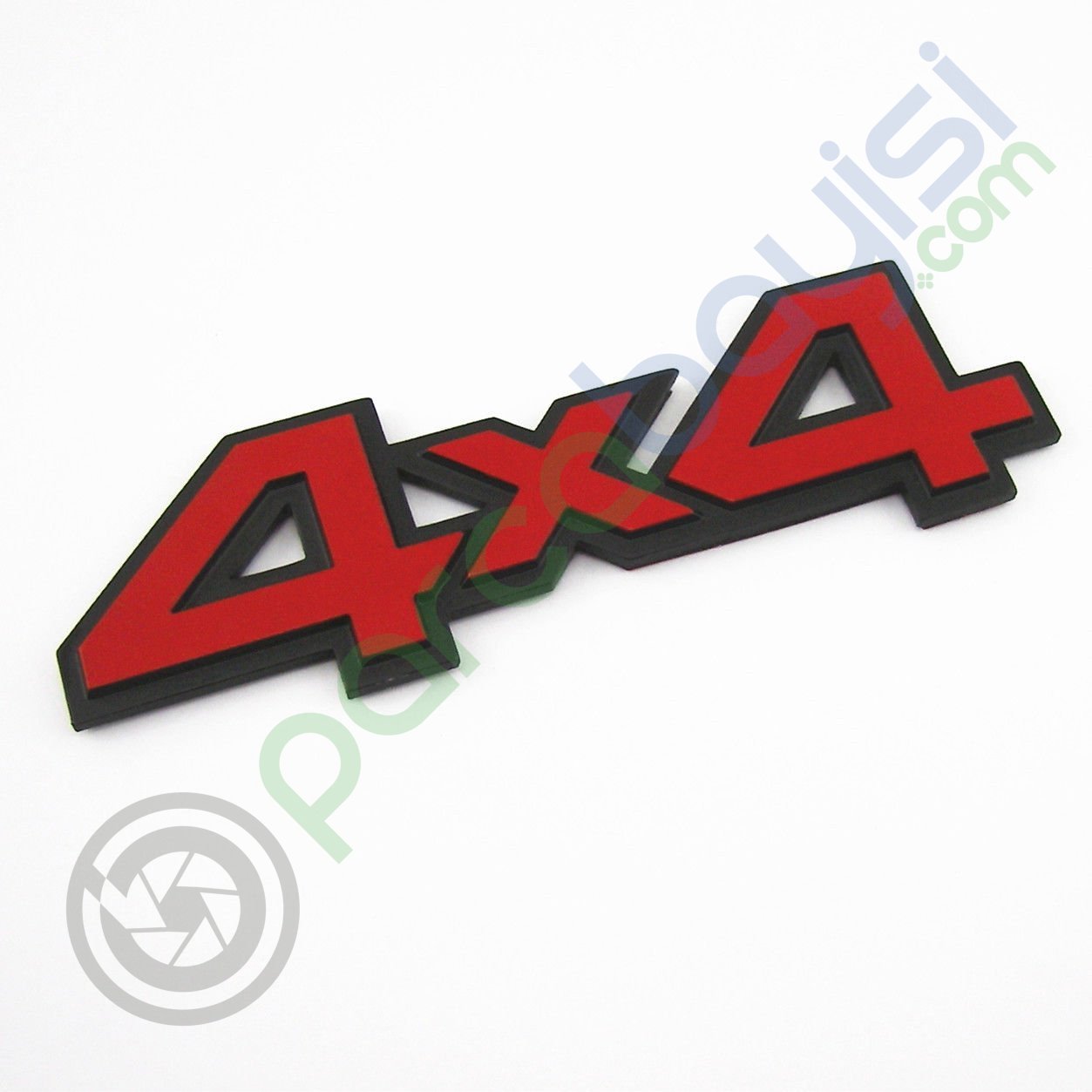 4X4 Kırmızı 3D Metal Amblem Logo Sticker Büyük Boy