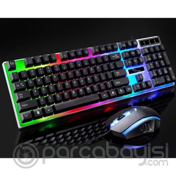 Ally G21 Usb Led Işıklı Oyuncu Klavye Ve Mouse Set