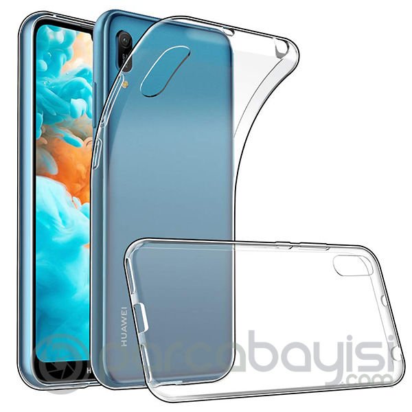 Huawei Y6 Pro 2019 Kamera Korumalı Fit Şeffaf Silikon Kılıf
