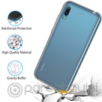 Huawei Y6 Pro 2019 Kamera Korumalı Fit Şeffaf Silikon Kılıf