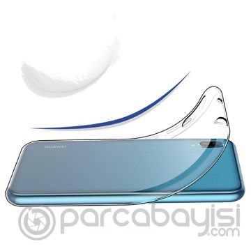 Huawei Y6 Pro 2019 Kamera Korumalı Fit Şeffaf Silikon Kılıf
