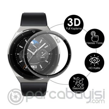 Huawei Watch GT3 Pro 46mm 3D Full Kaplama Ekran Koruyucu PET+PMMA