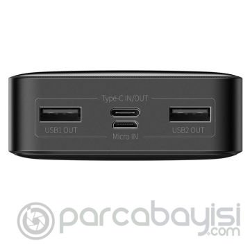 Baseus Bipow 15W Hızlı Şarj 20000 mAh LED Göstergeli Powerbank