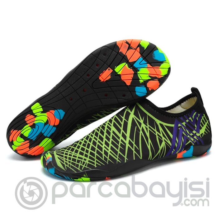 Ally Su Geçirmez Unisex Spor Koşu Plaj Yüzme Ayakkabısı Yeşil