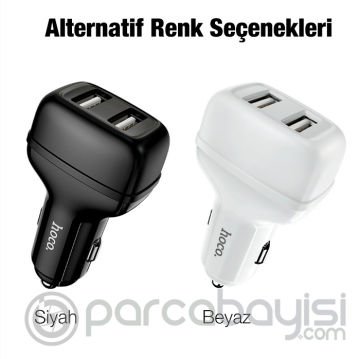 HOCO Z36 Çift USB Portlu Araç Çakmaklık Hızlı Şarj Adaptörü Araba Şarj Cihazı
