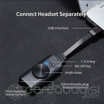 Plextone Gs3 7.1 Kanal Usb Dönüştürücü Kulaklık Adeptörü