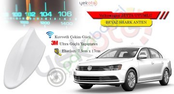 Volkswagen Jetta Uyumlu Beyaz Shark Anten Köpek Balığı Anten