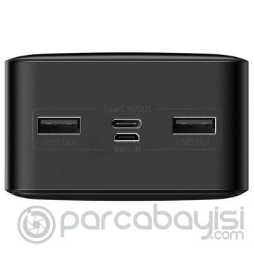 Baseus Bipow 15W Hızlı Şarj 30000 mAh LED Göstergeli Powerbank
