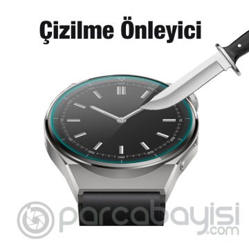 Ally Huawei Watch GT3 Pro 46mm Tempered Kırılmaz Cam Ekran Koruyucu