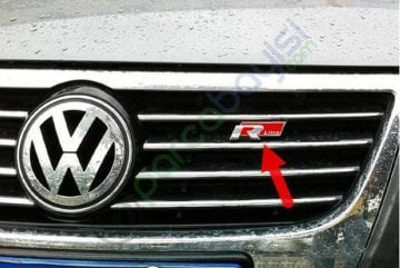 R Line Metal 3D Amblem Ön Panjur Logosu Orjinal Style Kırmızı