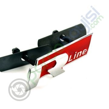 R Line Metal 3D Amblem Ön Panjur Logosu Orjinal Style Kırmızı
