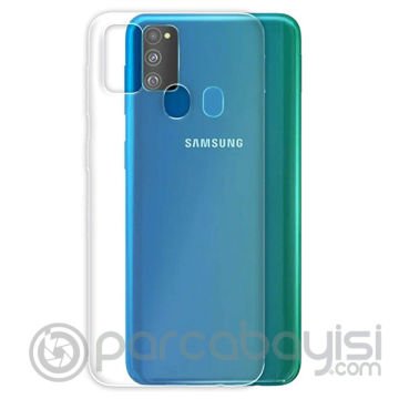 Ally Samsung Galaxy M30S Kamera Korumalı Fit Şeffaf Silikon Kılıf