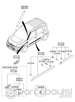 Kia Soul Ön Cam Yan Bakaliti Sağ Orjinal | 861802K500
