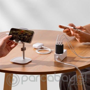 Baseus Kompakt 3 USB Portlu 17W Hızlı Şarj Başlığı Adaptörü