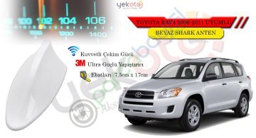 Toyota Rav4 2006-2011 Arası Uyumlu Beyaz Shark Anten Köpek Balığı Anten