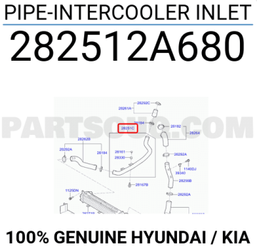 Hyundai Elantra Intercooler Giriş Borusu Orjinal | 282512A680