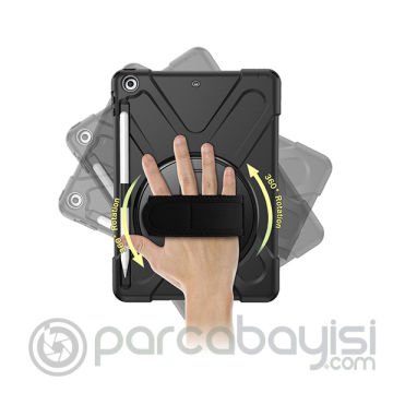 İPad 9.7,2017 İPad 9.7 2018 Kalem Yerli Standlı Zırh Kılıf-shockproof case