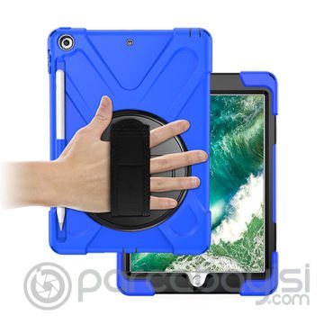 İPad 9.7,2017 İPad 9.7 2018 Kalem Yerli Standlı Zırh Kılıf-shockproof case