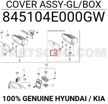 Kia Bongo Torpido Kutusu Kapağı Orjinal | 845104E000Gw