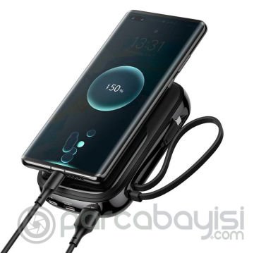 Baseus Qpow Dijital Göstergeli 20000mAh 22.5W Hızlı Şarj Powerbank Type-C Kablolu