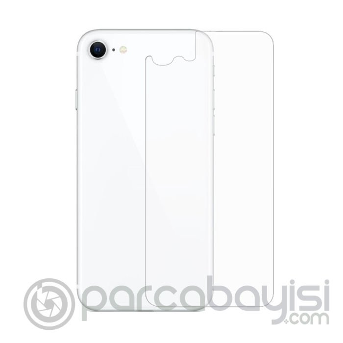 Ally iPhone SE3-SE2 İPhone 8-7 Tempered Şeffaf Arka Cam Koruyucu