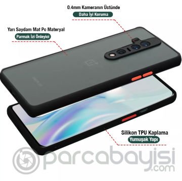 OnePlus 7T Pro Kamera Lens Korumalı Kılıf Premium Silikon Kılıf