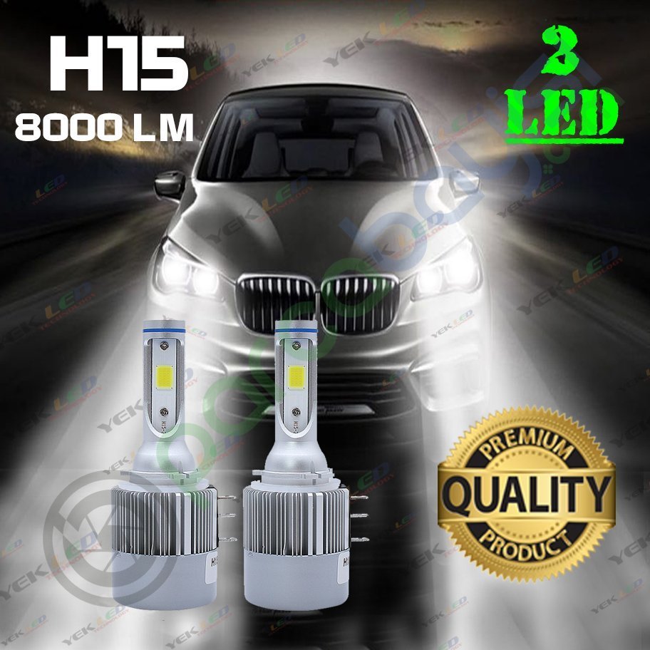 H15 Led Zenon Yeni Nesil 2 Led 2 Yönlü Şimşek Etkili 8000L Xenon