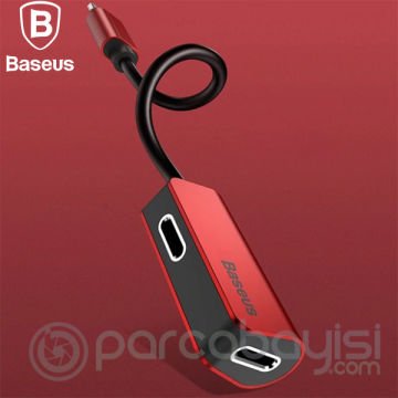 Baseus  L37 2in1 İphone Şarj Kulaklık Dönüştürücü Adaptör
